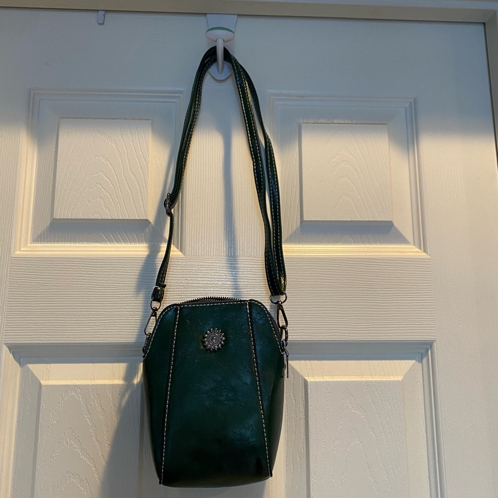 Stylish Dark Green Crossbody Bag
